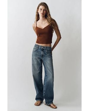AMO Tatum Mid-Rise Tapered Jeans - Blue