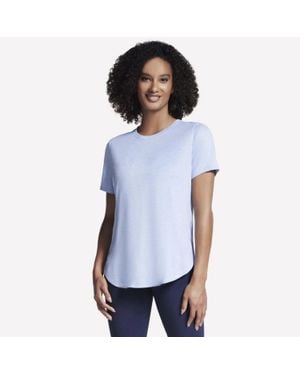 Skechers Go-Walk Wear Swift Tunic T-Shirt Rain Go-Dri Fts1656 - Blue