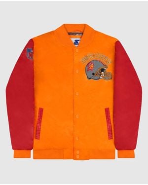 Starter Tampa Bay Buccaneers Varsity Satin Full-Snap Jacket - Orange