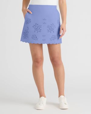 NVLT Eyelet Mini Skirt - Blue