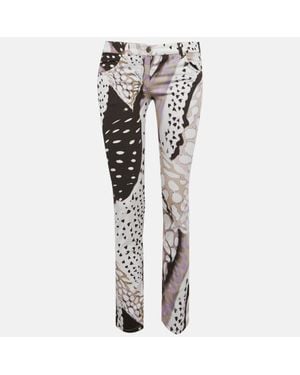 Roberto Cavalli Printed Denim Jeans - Multicolor