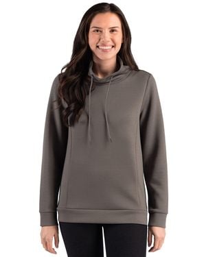 Clique Haven Recycled High Collar Pullover Sweatshirt - White