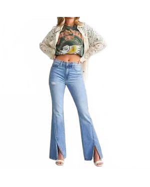Hidden Jeans Happi Split Flare Jean - Blue