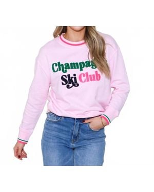 Shiraleah Champagne Ski Club Pullover - Pink