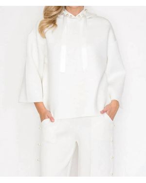 Joh Francine French Scuba Pearl Hoodie - White