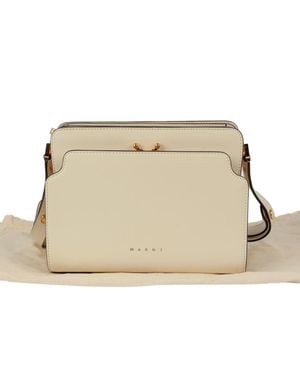 Marni Reverse Trunk Medium Shoulder Crossbody Bag - Natural