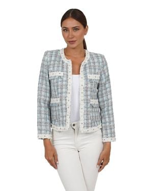 Love Token Blair Tweed Jacket - Blue
