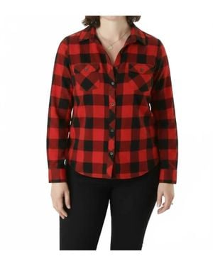 Eddie Bauer Stines Favorite Flannel Shirt - Red