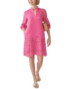 J.McLaughlin Linen-Blend Newbury Dress - Pink