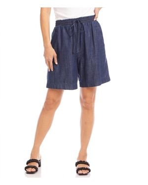 Karen Kane Jayla Drawstring Short - Blue