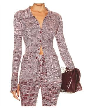 Live The Process Marl Cardigan - Purple