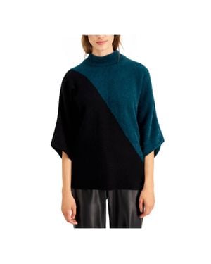 Alfani Square Sleeve Elbow Length Blouse - Black