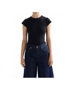 Agolde Edison Cap Sleeve Tee - Black
