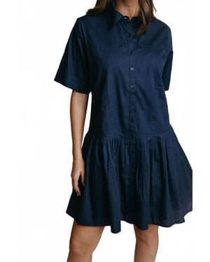 Laroque Collared Hannah Dress - Blue