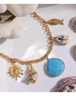 Knotty Bling Sea Charm Necklace - White