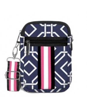 Top It Off Carla Street Neoprene Everyday Crossbody Bag - Blue