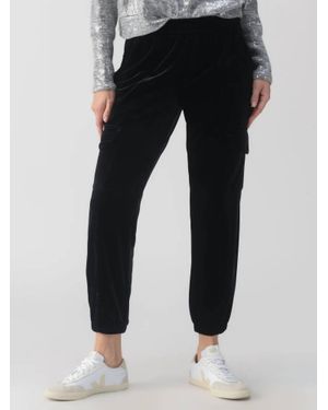 Sanctuary Relaxed Velvet Rebel Jogger Pant - Black