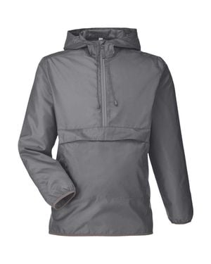 Team 365 Zone Protect Packable Anorak Jacket - Gray