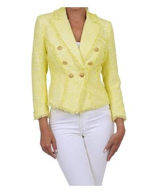Love Token Catherine Tweed Blazer - Yellow