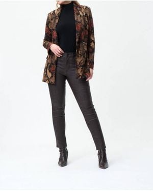 Joseph Ribkoff Croc Print Pants - Black