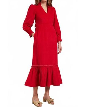 Pink City Prints Florentina Dress - Red