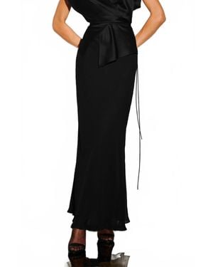 The Sei Diaphanous Maxi Skirt - Black