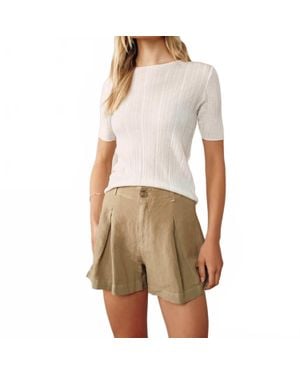 Bella Dahl Culotte Shorts - Natural
