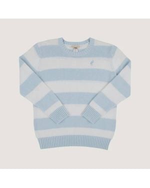 Beaufort Bonnet Kid's Buckhead Stripe Isaac Sweater - Blue