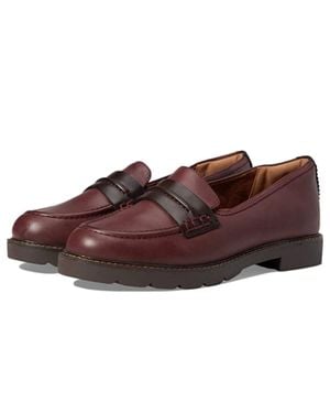 Cobb Hill Janney Loafer Leather Moc Toe Slip On Shoes Htat504 - Brown