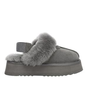 EverAu Australia Wagtail Removable Strap Platform Slippers - Gray