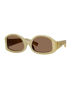Jacquemus Sunglasses Geometric Full Rim, Shiny Frame And Lens Jac/15C1 - Brown