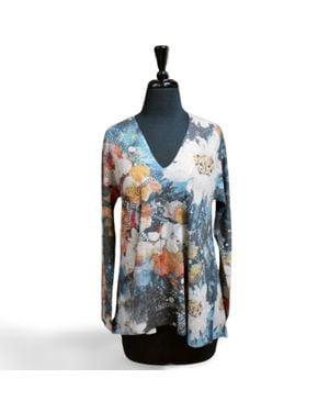 Inoa Rosewater Placket Top - Blue