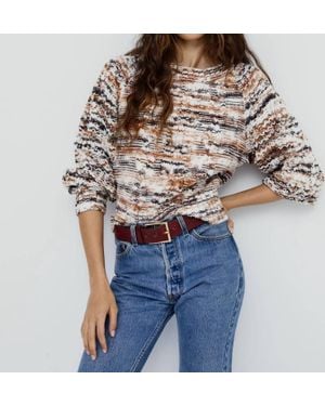 For Love & Lemons Geri Cable Knit Sweater - Blue