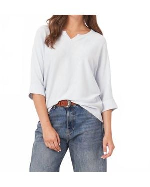 Repeat Cashmere Loose Fit Cotton Blend Fine Knit Batwing Sweater - Gray