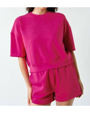 Mono B Laguna Scuba Weekender Lounge Set - Pink