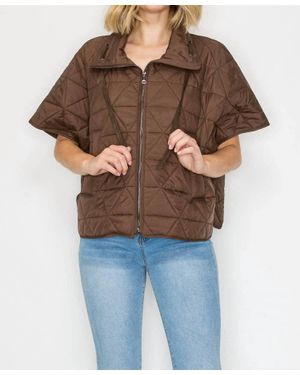 Joh Jamel Quilted Puffer Jacket - Brown