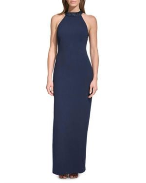 Vince Camuto High Neck Dress - Blue