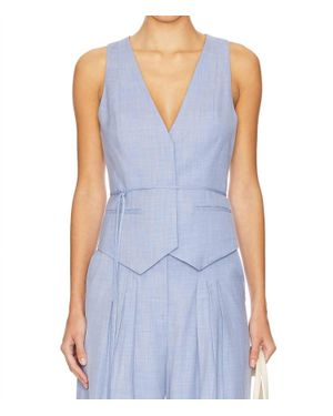 Shona Joy Asher Belted Vest - Blue