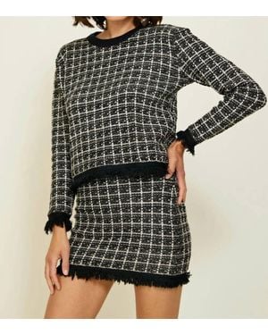 Line & Dot Avalon Textured Sweater - Black