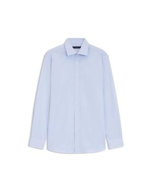 BOSS By Beckham Slim-Fit Cotton Shirt - Blue