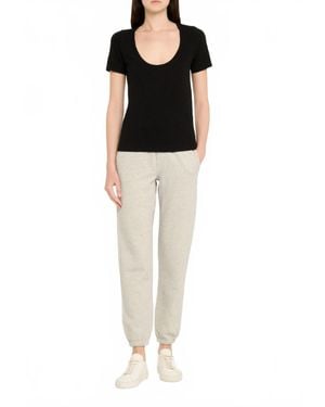 NSF Tally Short Sleeve Fitted U Neck T-Shirt - Black