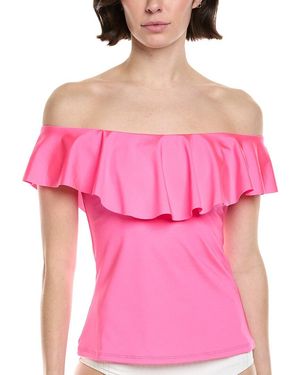 Trina Turk Monaco Ruffle Tankini Top - Pink