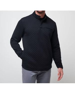 Travis Mathew Quilted Henley Pullover Sweatshirt - Blue