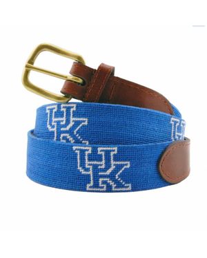 Smathers & Branson Needlepoint Uk Belt - Blue