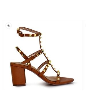 Exe' Carol Heeled Sandals - Brown