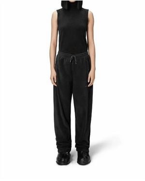 Rains Addis Fleece Wide Leg Pants - Black