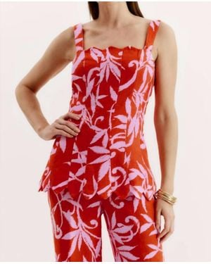 tyler boe Vanessa Linen Top - Red
