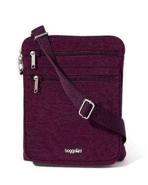 Baggallini Securtex Anti-Theft Large Crossbody Bag - Purple