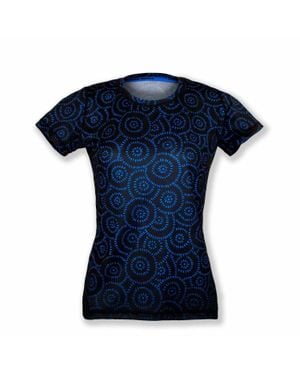 INKnBURN Concentric Circles Tech Shirt - Blue