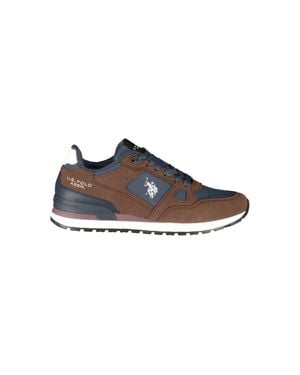 U.S. POLO ASSN. Brown Polyurethane Men's Sneaker - Blue